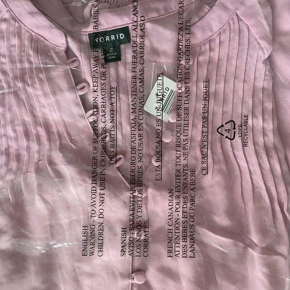 NWT Torrid Georgette Smocked Blouson Sleeve Blouse - Picture 8 of 8